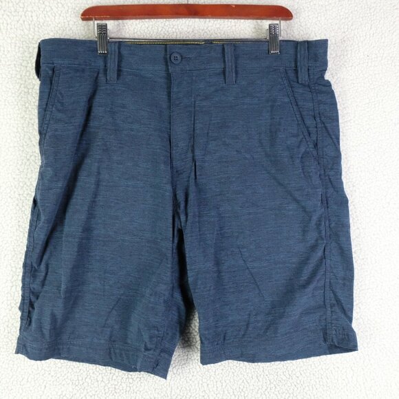 Eddie Bauer Travex Shorts Mens 36 Blue Hybrid Nylon Hiking Beach Summer - Picture 1 of 11